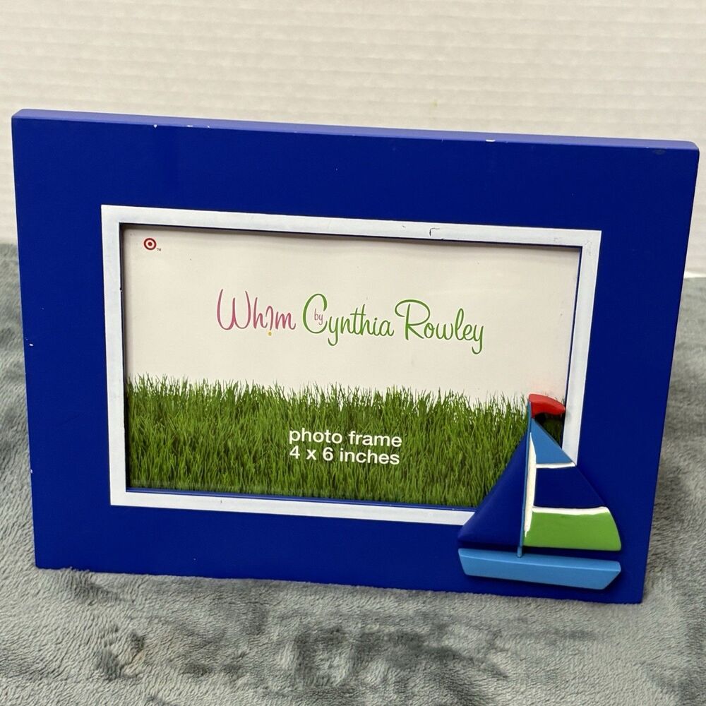 Whim By Cynthia Crowley Sailboat 4x6 Photo Frame